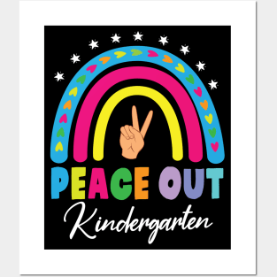 Stars Heart Rainbow Peace Out Kindergarten Hello Summer Day Posters and Art